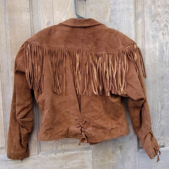 Vintage Leather Fringe Western Jacket - Picture 2 of 10